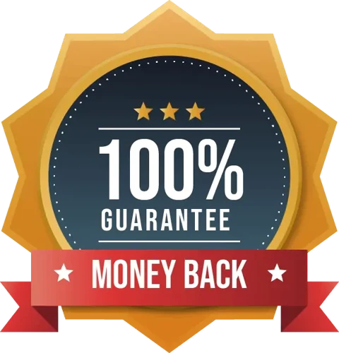 100 percent money back guarantee seal